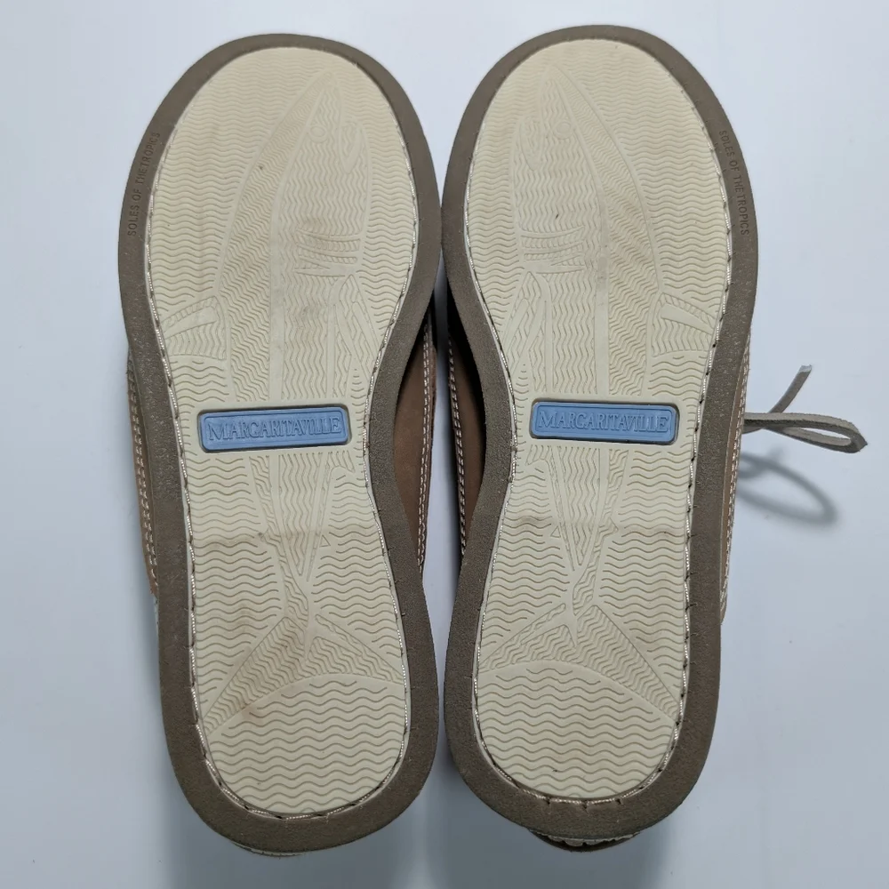 Maragritaville Soles Of The Tropics North Shore Leather Lace Up Boat Shoes NWT
